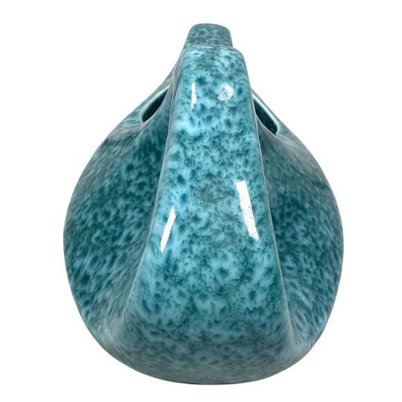 Vintage Studio Pottery Ceramic Genie Bottle Lamp Vase Planter Blue Glaze MCM - Picture 4 of 9